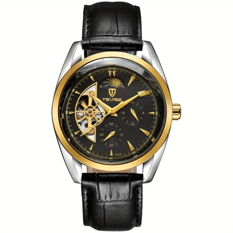 Reloj Tevise 795A Oro Negro